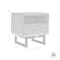 Armen Living Aldo 1 Drawer Nightstand in Brown Oak Wood with Black Metal Legs LCAOLAROAK - alternate 3